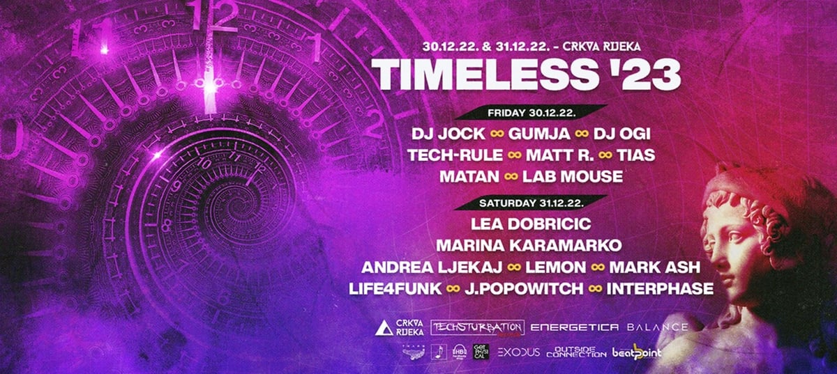 Timeless Festival, NYE @CRKVA, Rijeka
