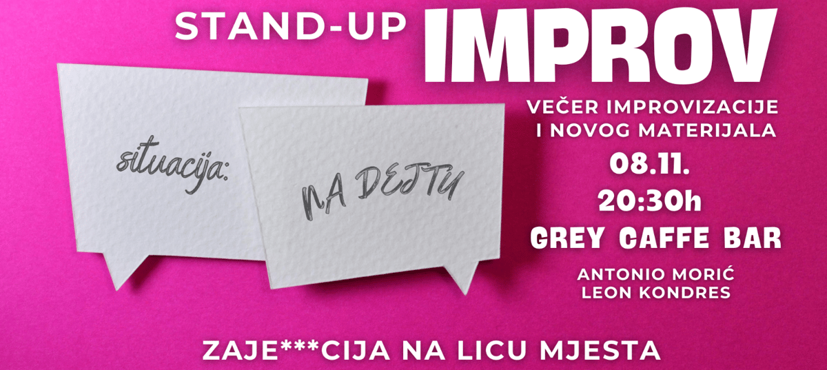 IMPROV Stand-Up: večer novog materijala i improvizacije