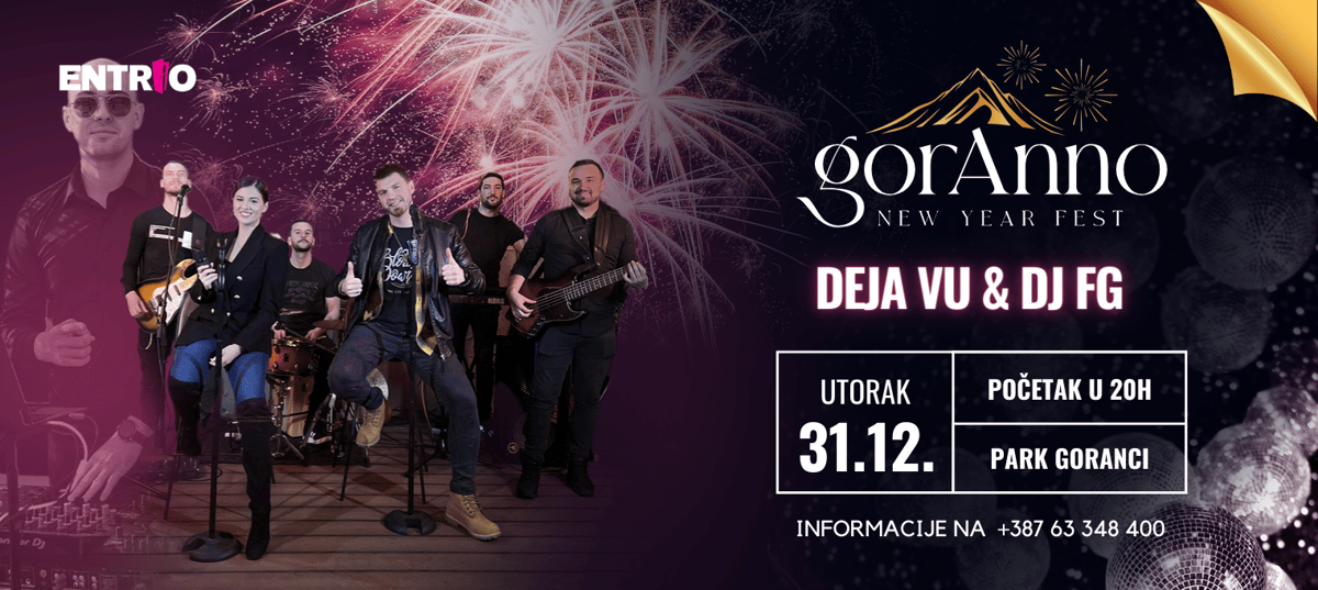 gorAnno fest: DOČEK NOVE 2025. Deja Vu band & DJ FG