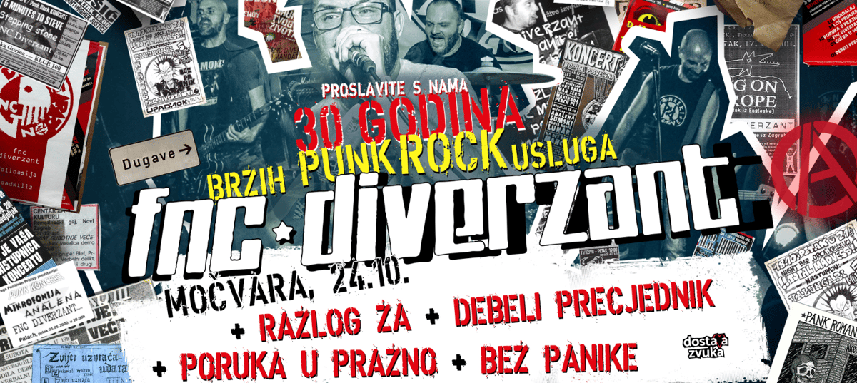 FNC DIVERZANT (30 godina) + Razlog za, Debeli, PUP, Bez panike