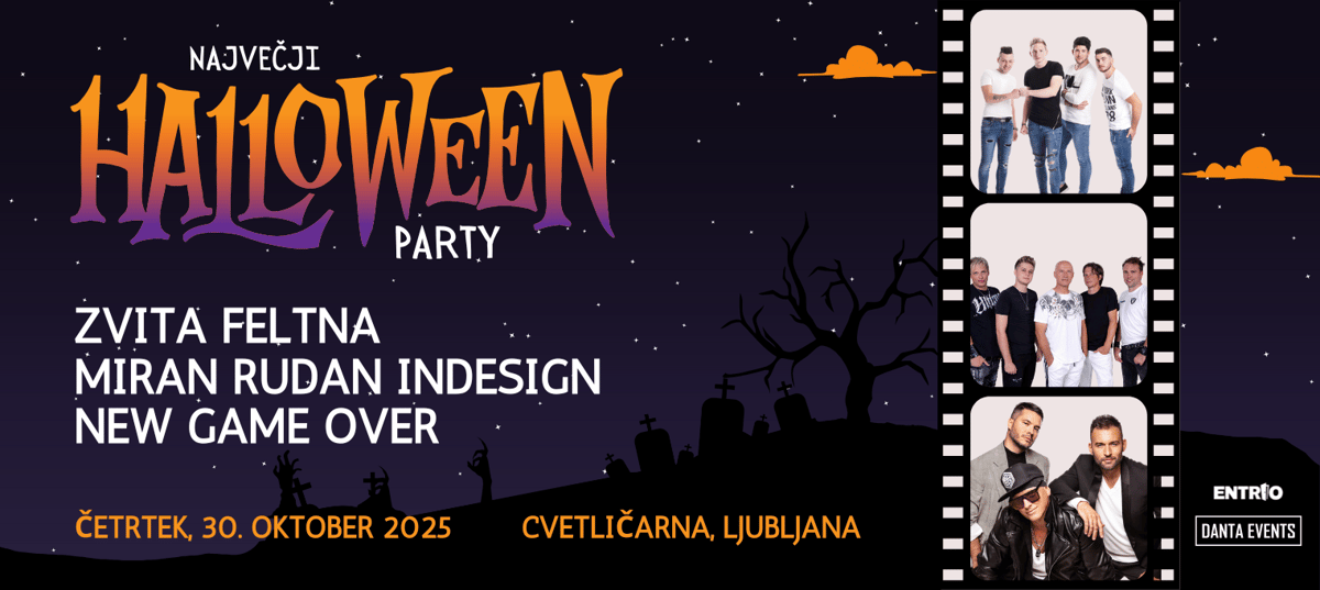 NAJVEČJI HALLOWEEN PARTY - New Game Over, Zvita Feltna, Miran Rudan