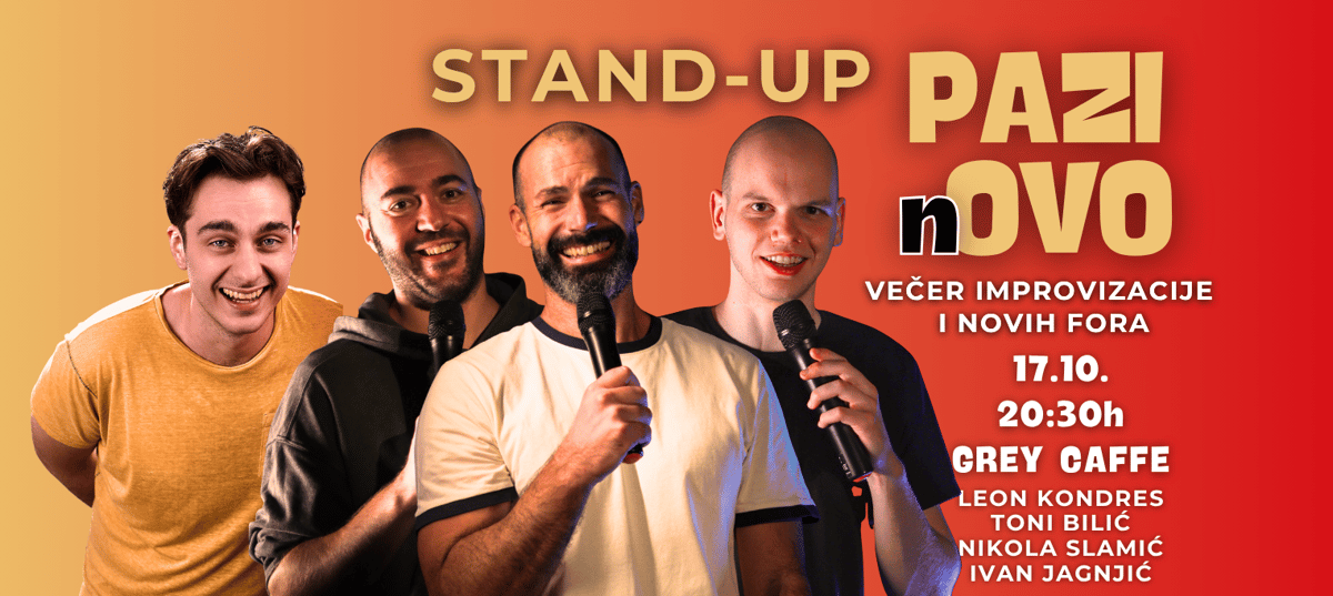PAZI nOVO: Stand-Up večer novih fora i improvizacije