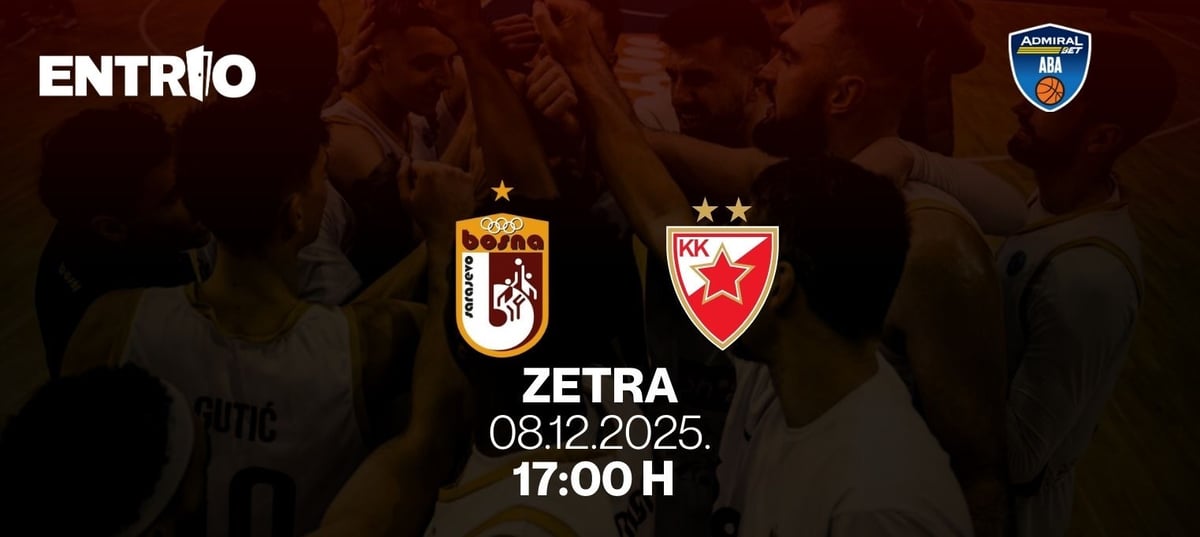 ABA liga: Bosna BH Telecom - Crvena Zvezda Meridianbet