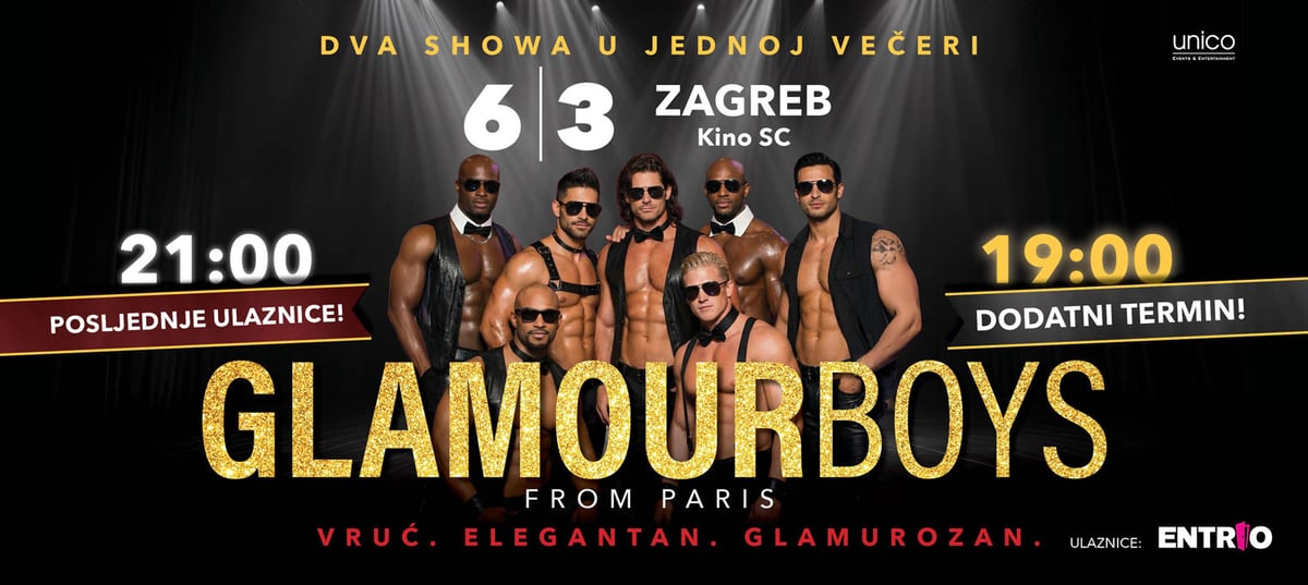GLAMOUR BOYS (From Paris) – ZAGREB 19:00