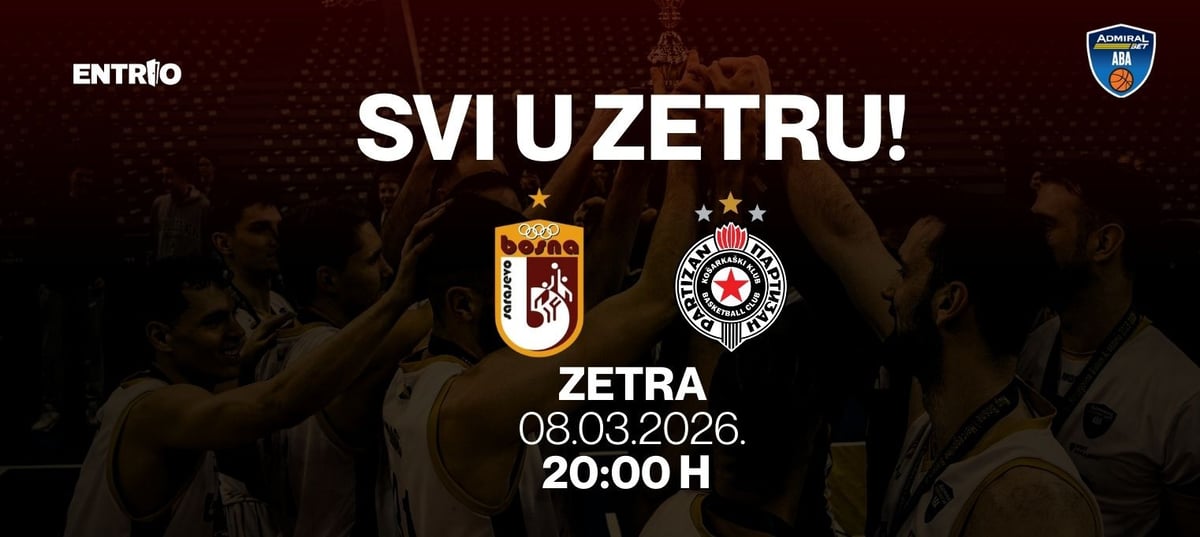 ABA liga: Bosna BH Telecom - Partizan Mozzart Bet Beograd