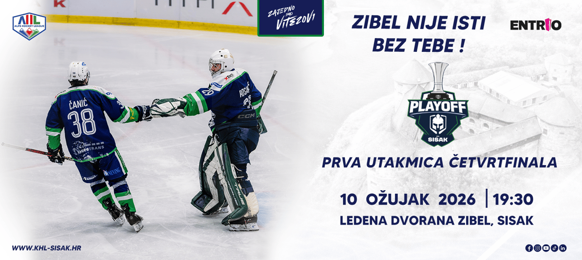 KHL Sisak: Četvrtfinale Playoffa Alps Hockey League – 1. utakmica