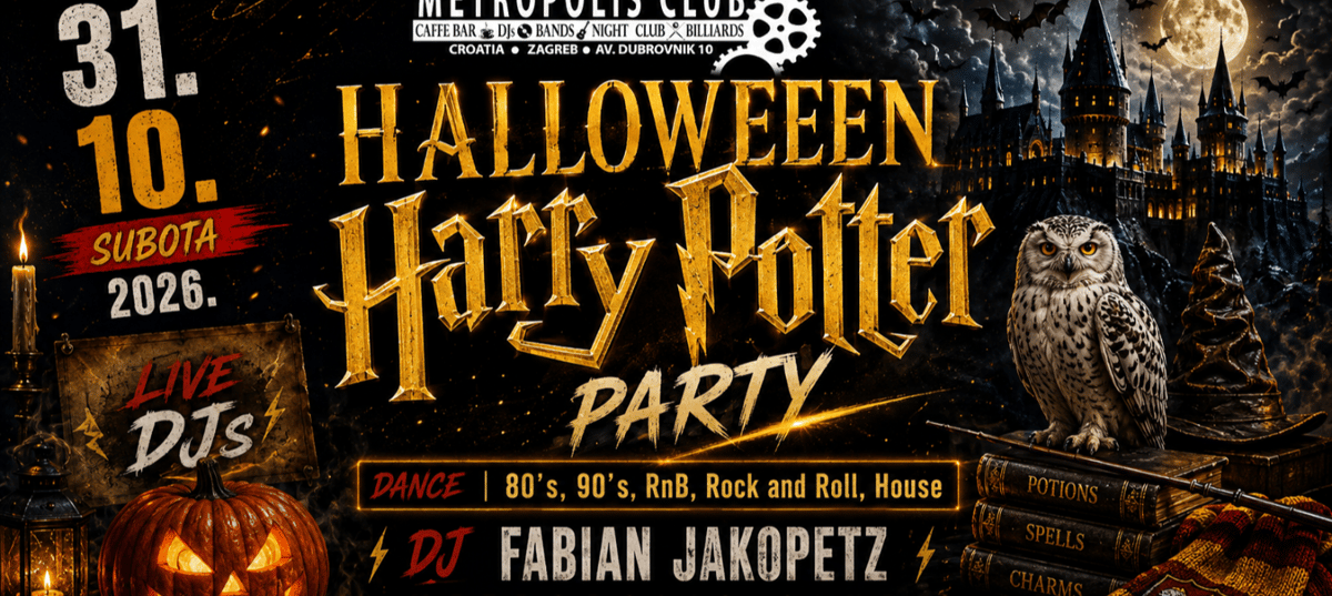 Harry Potter HALLOWEEN /31.10.2026. @METROPOLIS CLUB