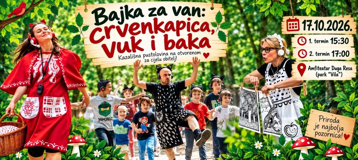 BAJKA ZA VAN: CRVENKAPICA, VUK I BAKA u Dugoj Resi!