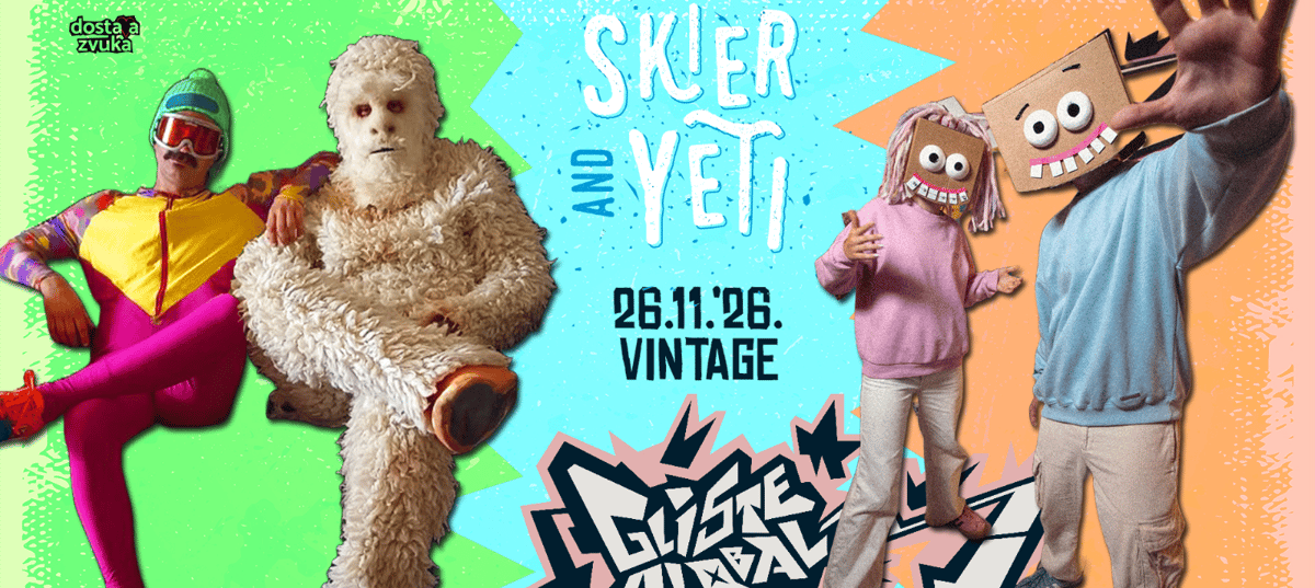 Skier and Yeti + Gliste