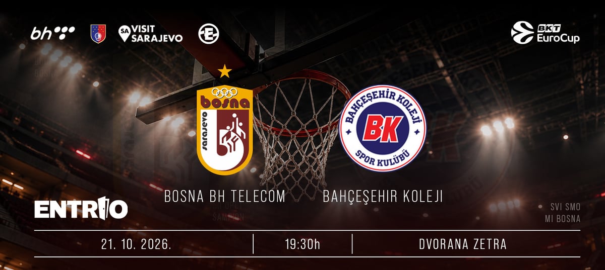 EUROCUP: KK BOSNA BH TELECOM - Bahcesehir Kol