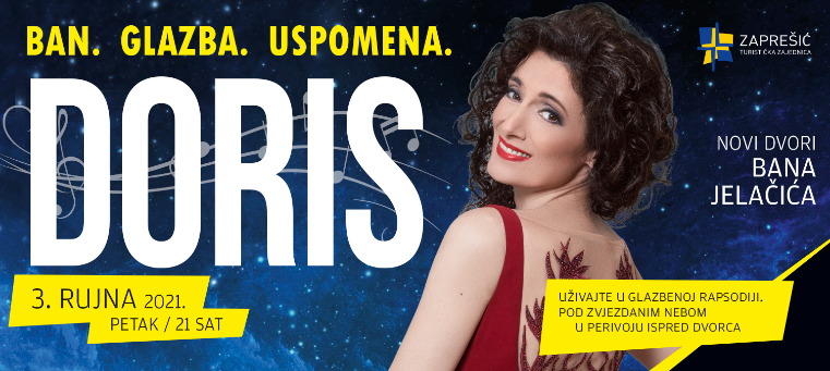 Doris Dragović - u perivoju Novih dvora bana Jelačića, Zaprešić