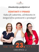 Kako kontakte zakonito, učinkovito in dolgoročno pretvoriti v prodajo?