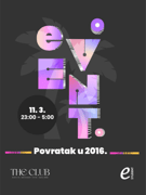 eVENT studentski party by eSTUDENT: Povratak u 2016.