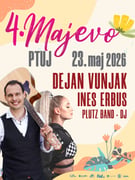 4. Majevo 2026 - Dejan Vunjak, Ines Erbus, Plutz band, DJ