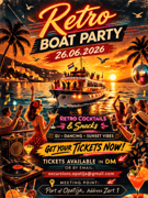 Retro boat party