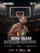 Europa: Eurocup  KK Bosna - Balkan