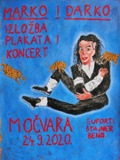 Marko i Darko - izložba plakata + koncert u Močvari