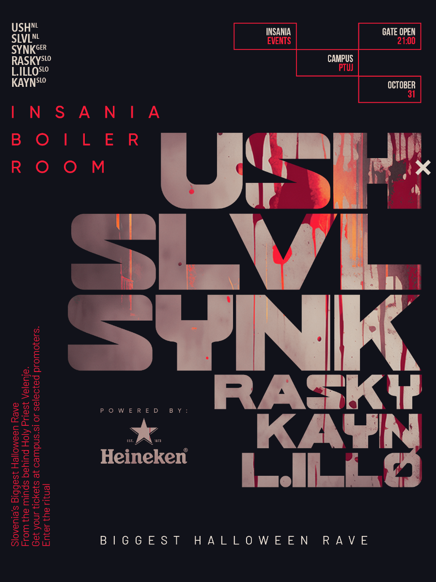 Vstopnice za Insania Halloween Rave / USH x SLVL, Karnevalska dvorana ...
