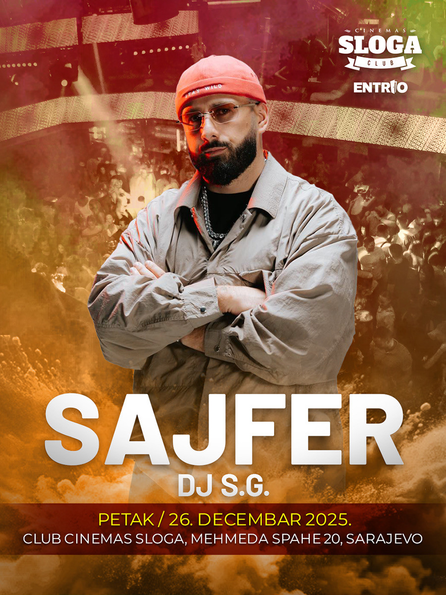 Sajfer Rapper Tickets for Sajfer u Slogi, Cinemas Sloga Sarajevo, Sarajevo | Friday ...