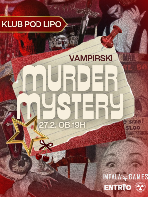 Plakat dogodka Vampirski Murder Mystery