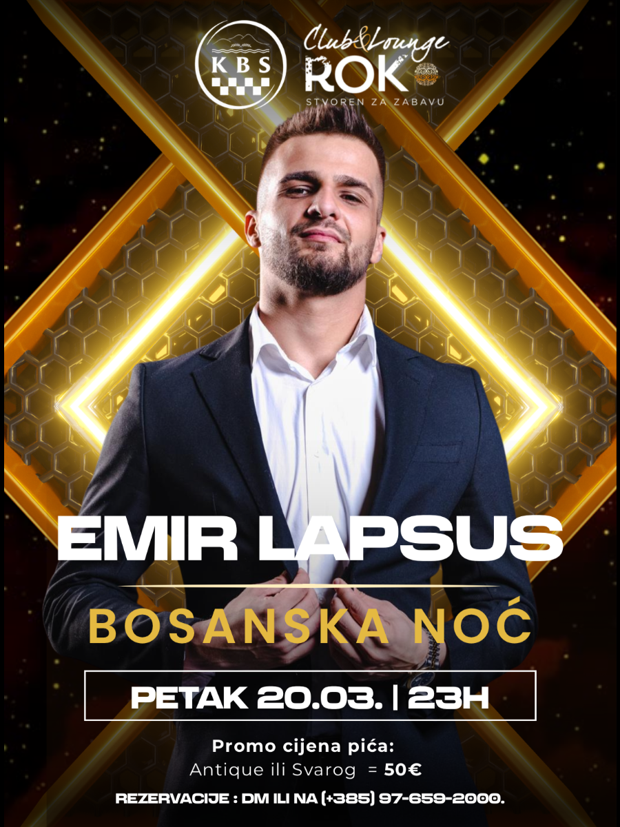 Tickets for EMIR LAPSUS - BOSANSKA NOĆ@ Club Roko, Club Roko, Zagreb ...