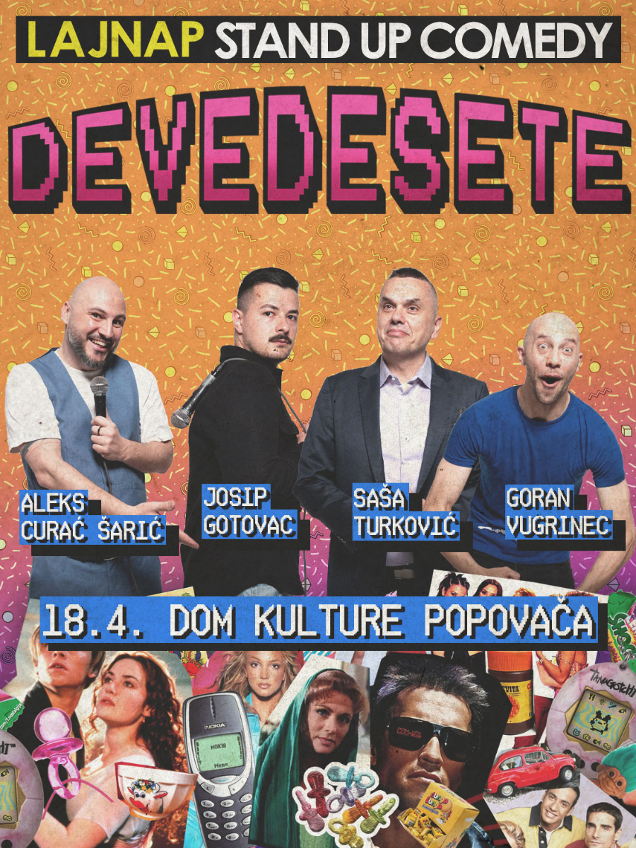 Ulaznice za POPOVAČA - DEVEDESETE - stand-up comedy show by LAJNAP, Dom ...