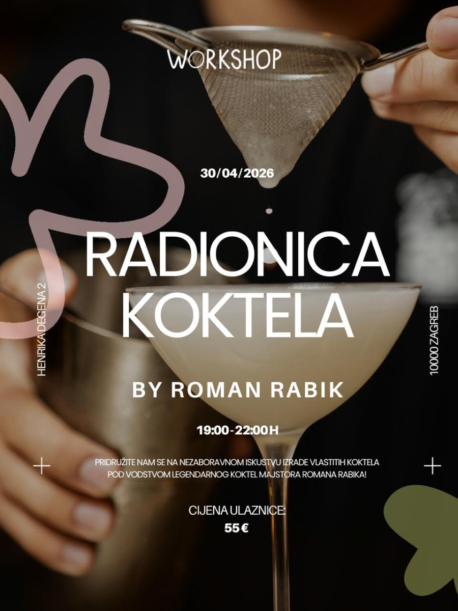 Ulaznice za Radionica koktela by Roman Rabik, Workshop, Zagreb ...