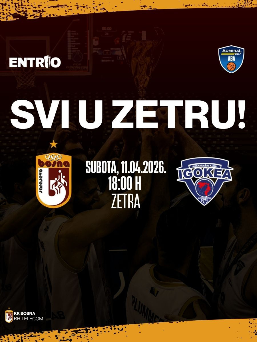 ABA liga: KK Bosna BH Telecom - Igokea m:tel
