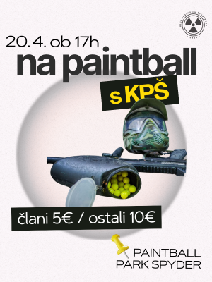 Plakat dogodka Paintball s KPŠ