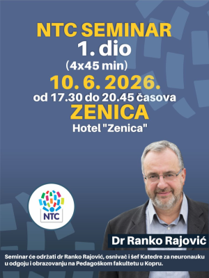 Dr Ranko Rajović - NTC seminar "Novi izazovi u obrazovanju djece"