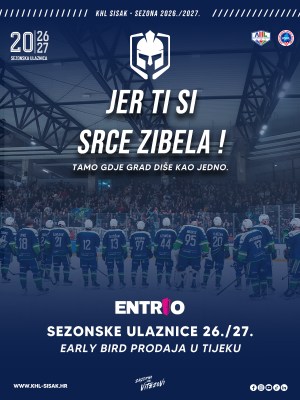 KHL SISAK - SEZONSKE ULAZNICE 2026./2027.