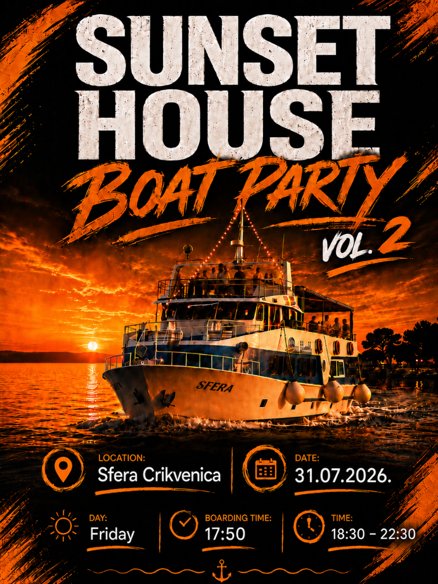 Sunset house boat party vol. 2 @ Sfera Crikvenica