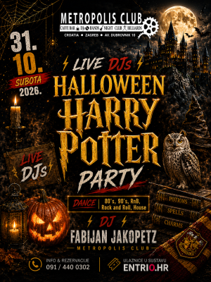 Harry Potter HALLOWEEN /31.10.2026. @METROPOLIS CLUB