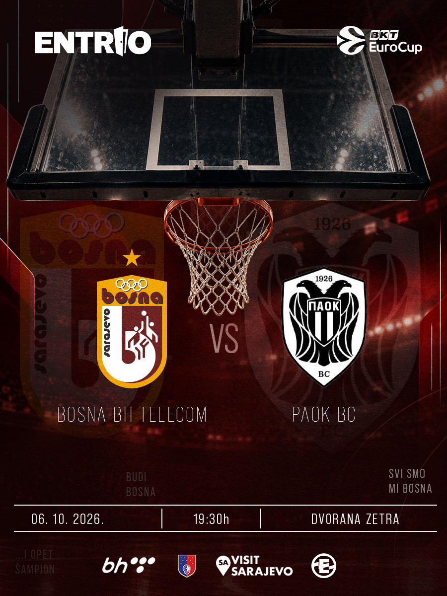 BKT EuroCup: KK BOSNA BH TELECOM - PAOK BC