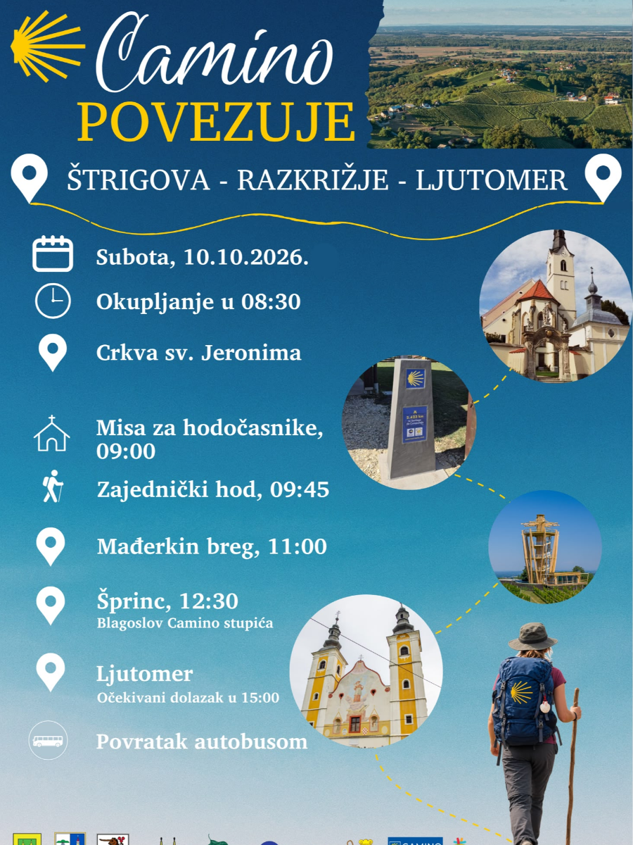 Camino povezuje: Štrigova - Raskrižje - Ljutomer - 10.10.2026.