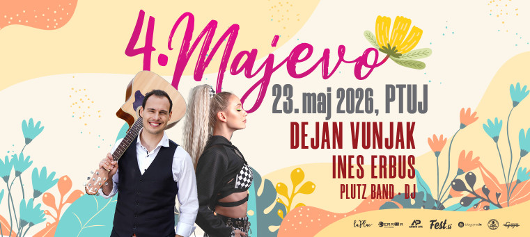 4. Majevo 2026 - Dejan Vunjak, Ines Erbus, Plutz band, DJ